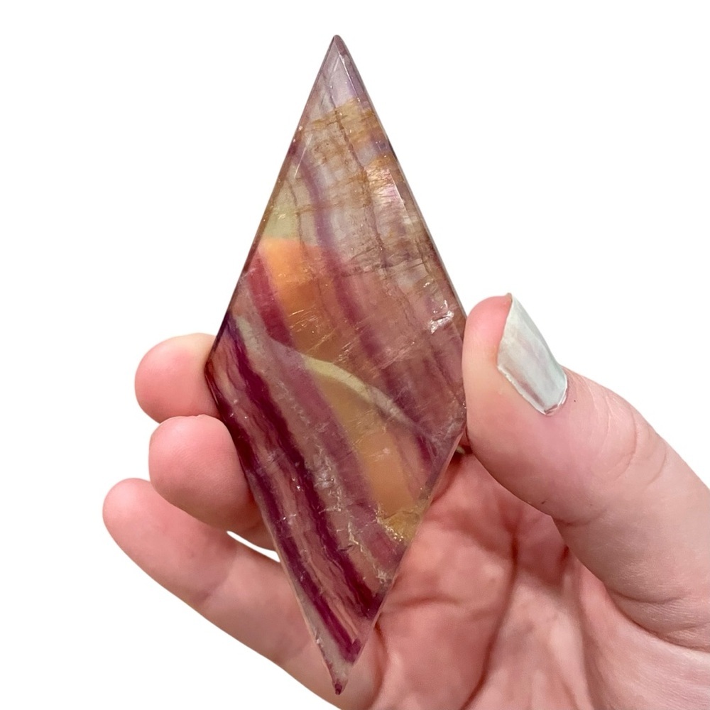 Purple and Yellow Fluorite Diamond Freeform